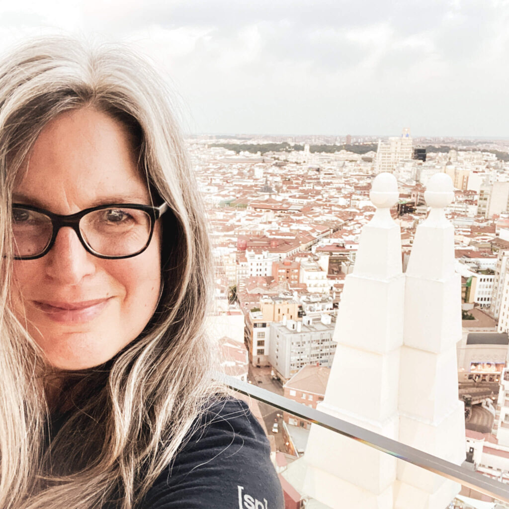 Selfie der Freundin von Welt in der 360° Rooftop Bar