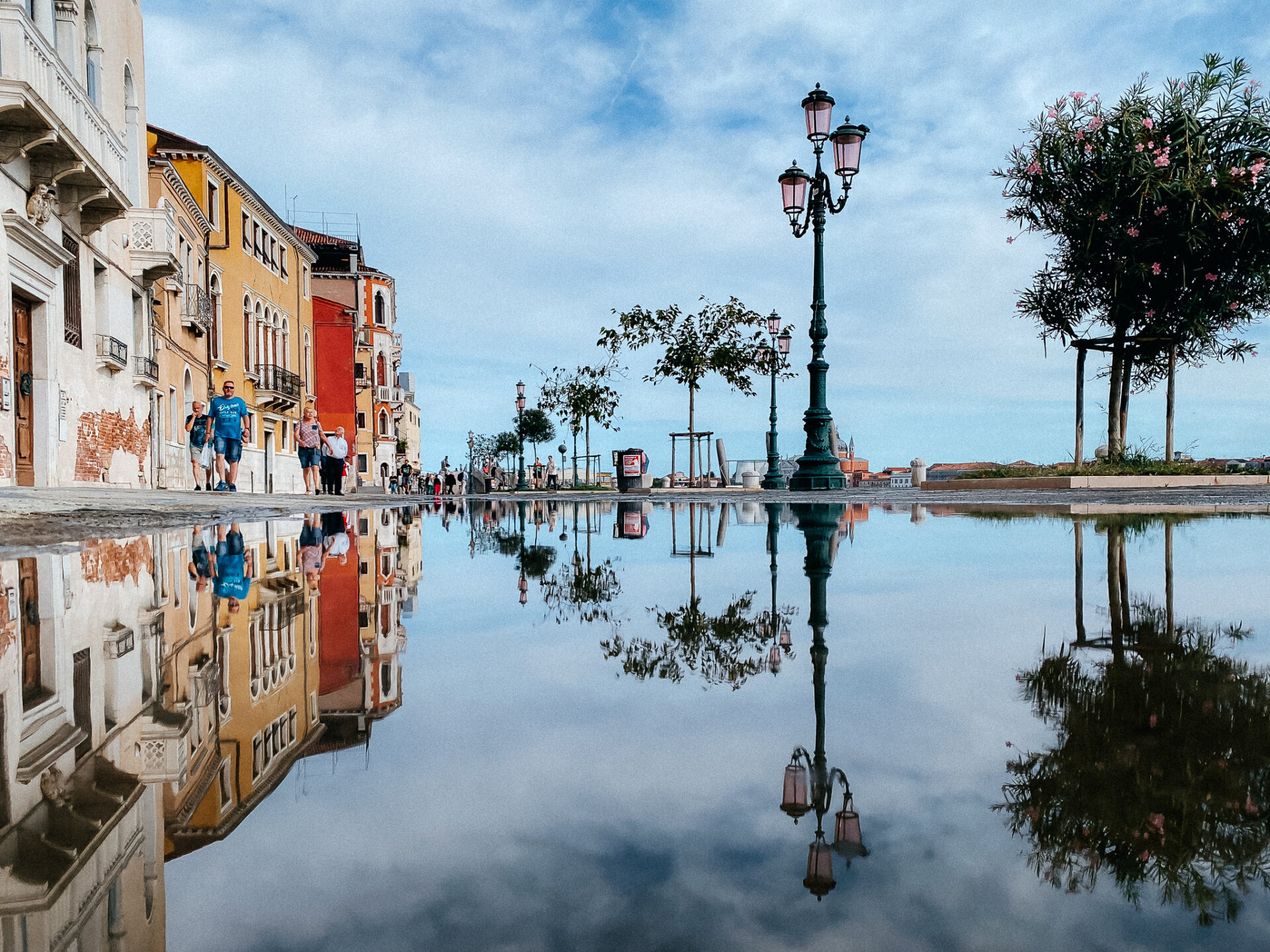 Spiegelung auf der Zattere in Venedig