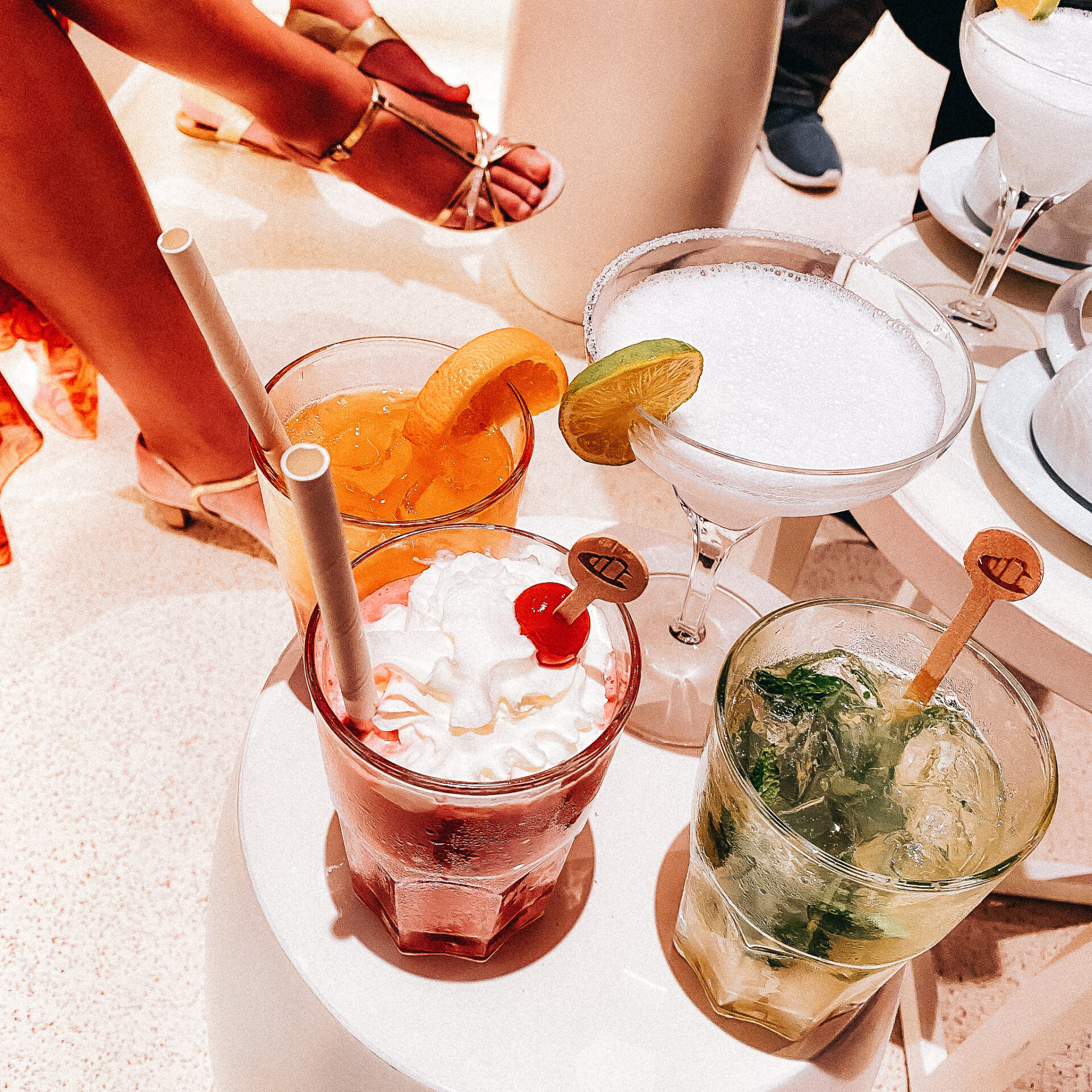 verschiedene Cocktails auf Costa Kreuzfahrtschiff