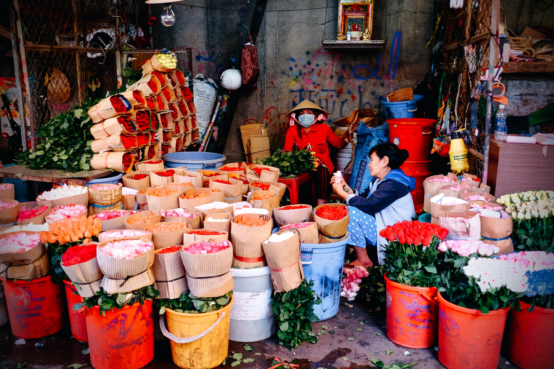 Blumenmarkt in Saigon