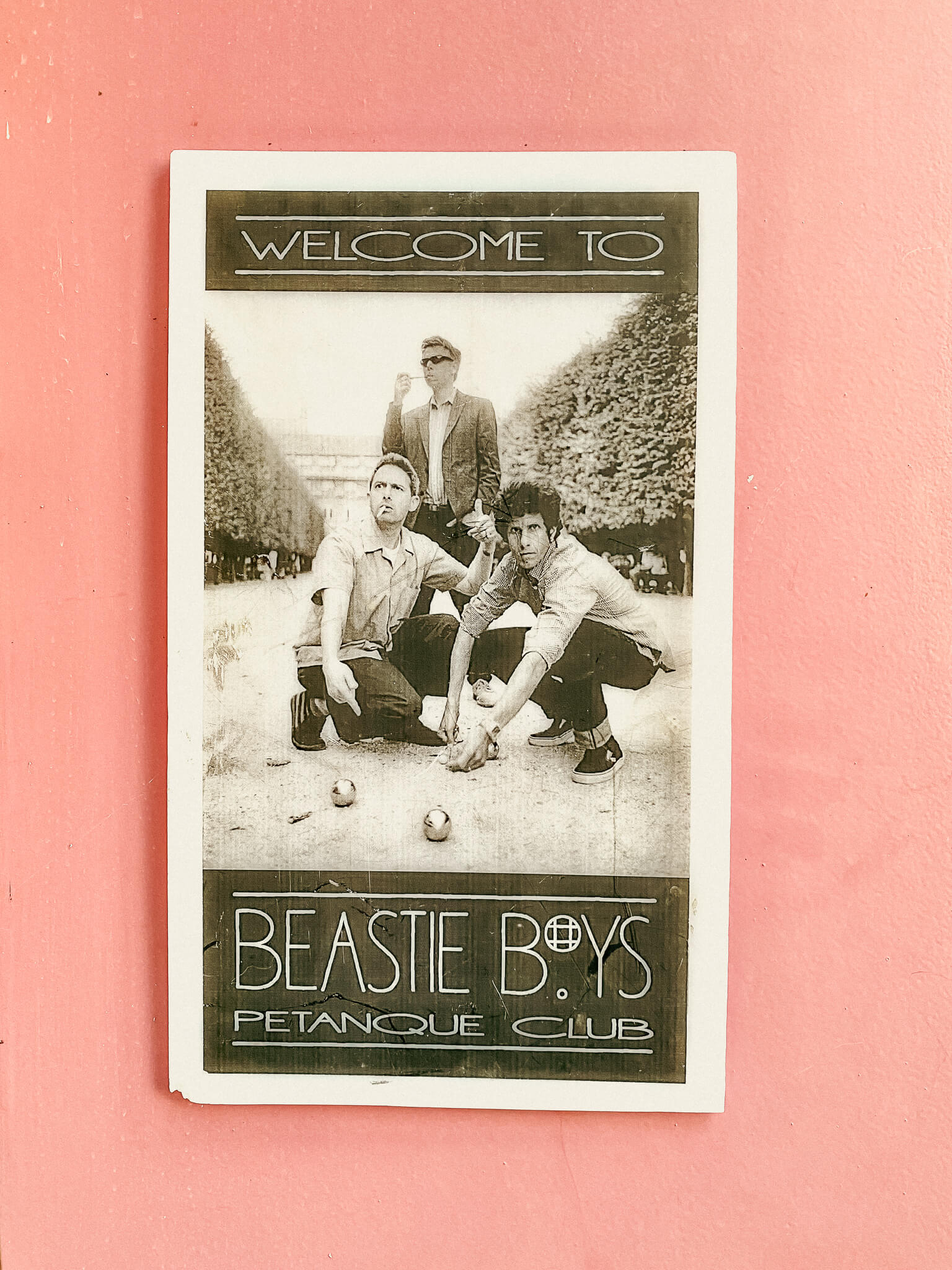 Beastie Boys Petanque Club Schild