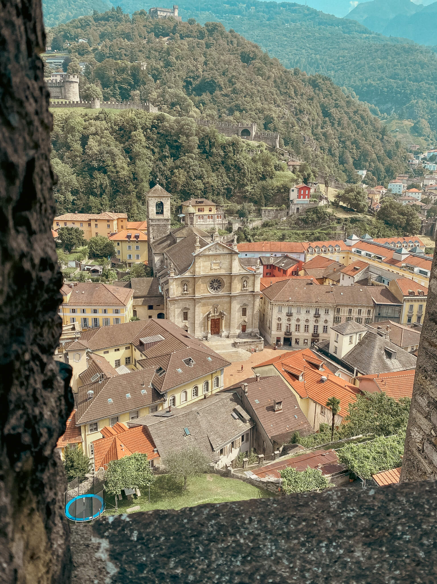 Blick auf Bellinzona, Tessin