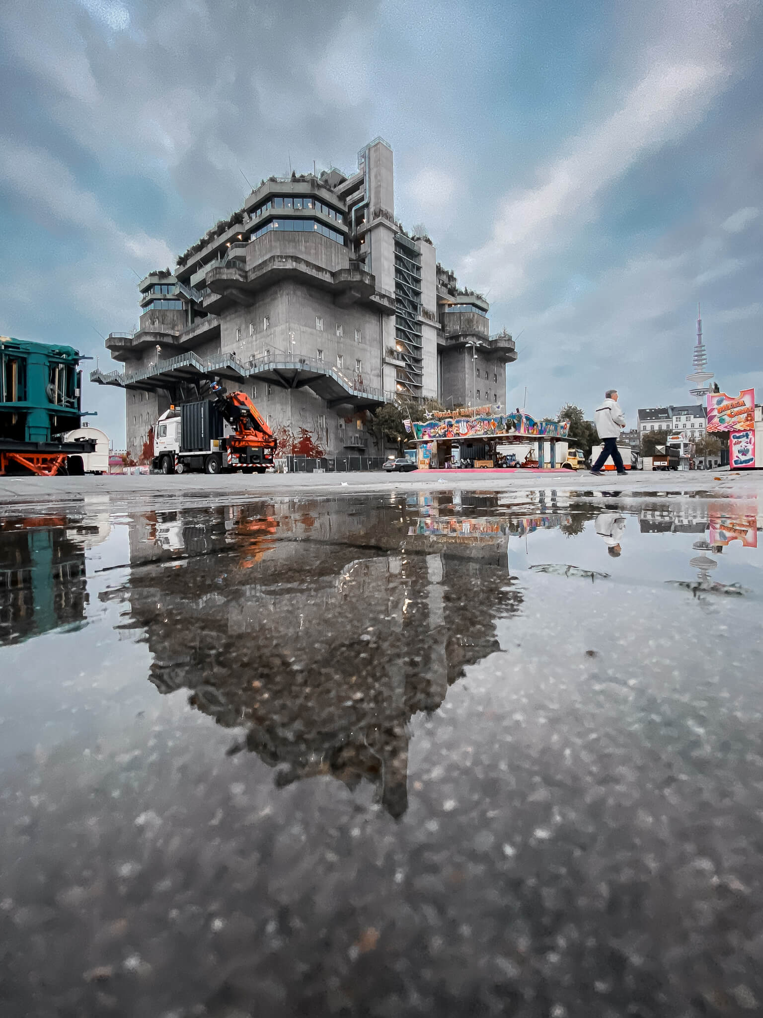 Grüner Bunker auf dem Heiligengeitsfeld in Hamburg