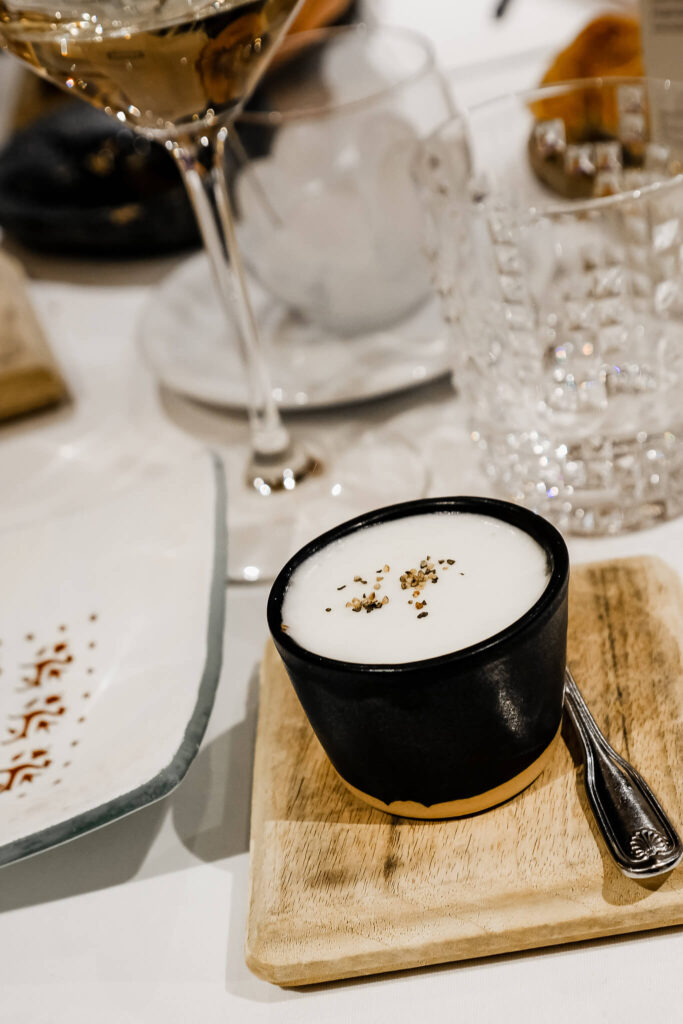 Kohlrabicremesuppe im Hiša Linhart in