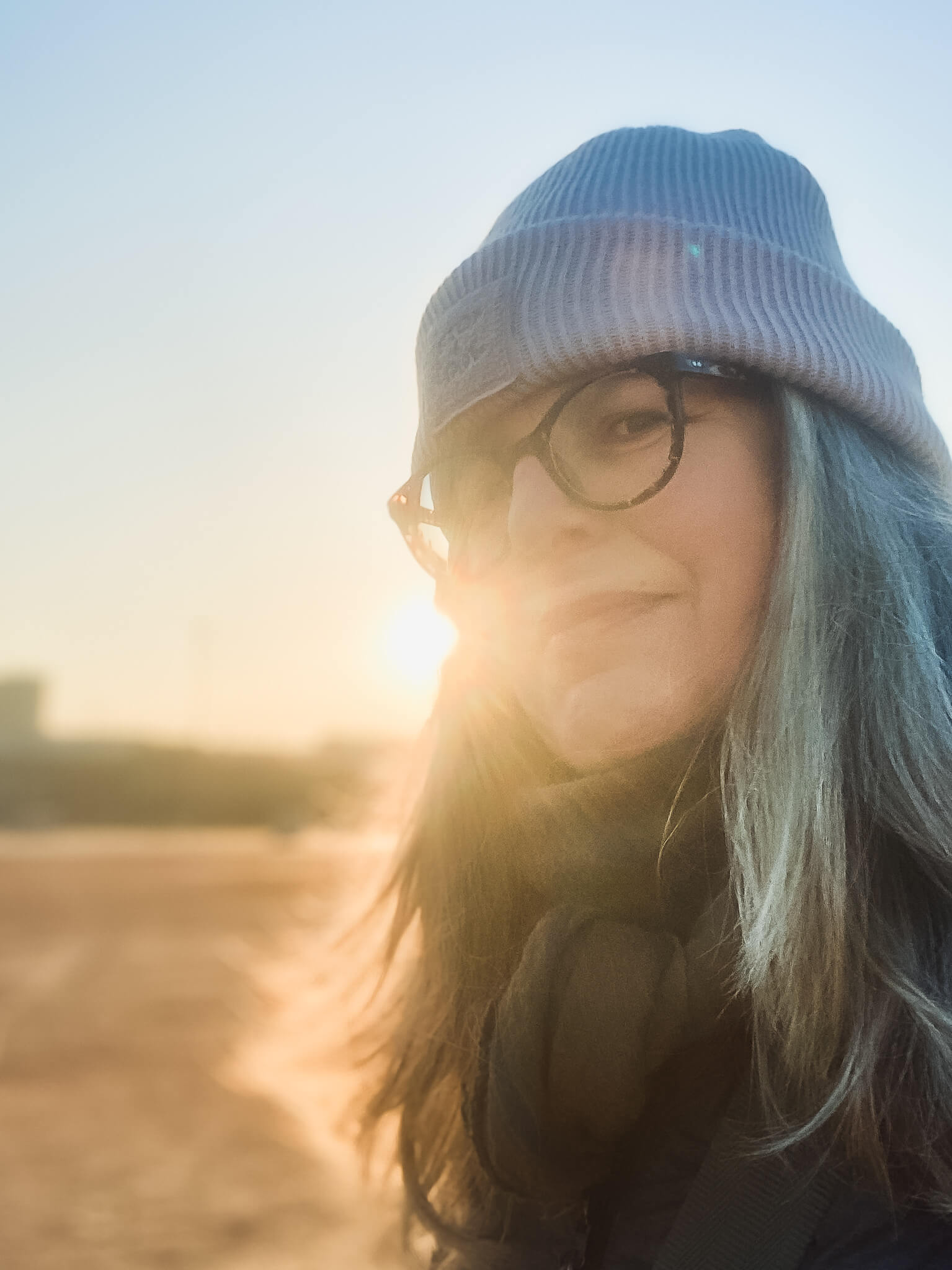 Kirsten Rick Selfie im Gegenlicht