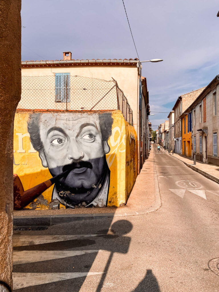 Gearge Brassens Mural in Nîmes Gambetta